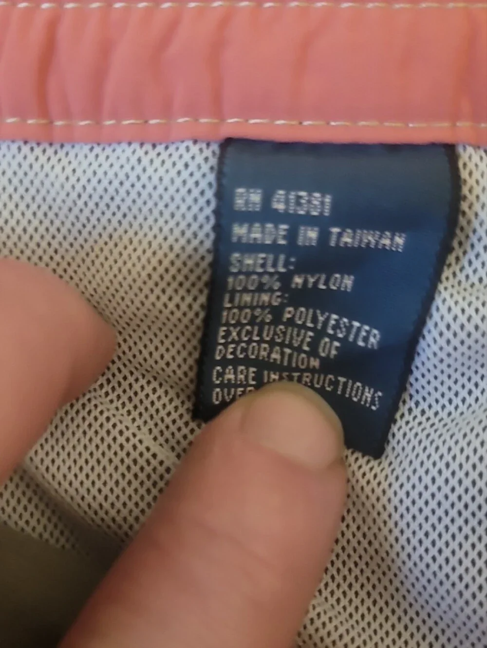 Polo by Ralph Lauren Olive Swim Shorts with Coral Liner